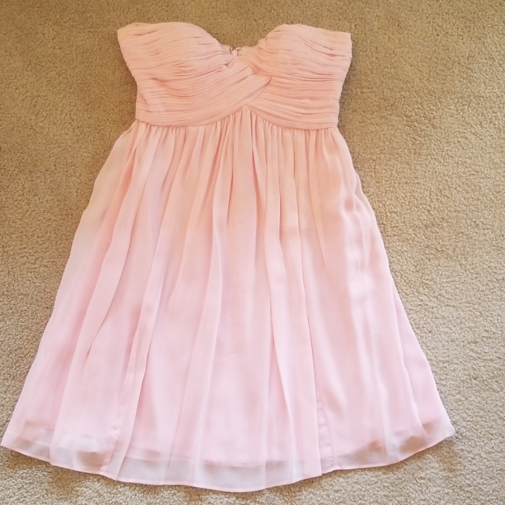 Light pink sweetheart neckline cocktail dress